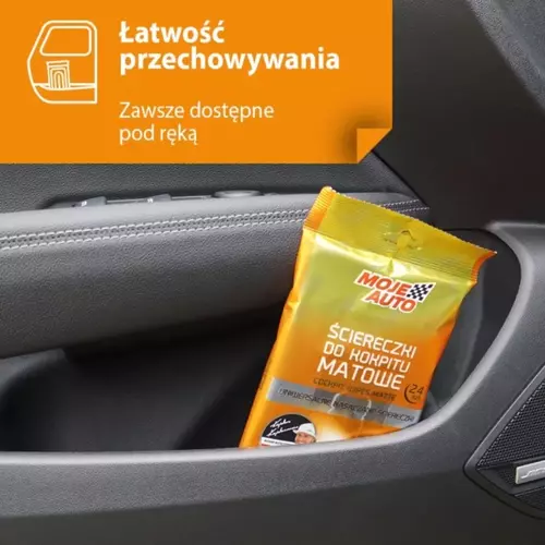 Ściereczki do Kokpitu Matowe - Cytryna - 24 szt. MOJE AUTO 4