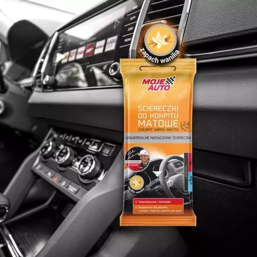 Ściereczki do Kokpitu Matowe - Cytryna - 24 szt. MOJE AUTO 6