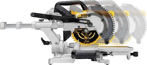 Piła ukośnica XR 18V z posuwem DeWALT DCS365N 3