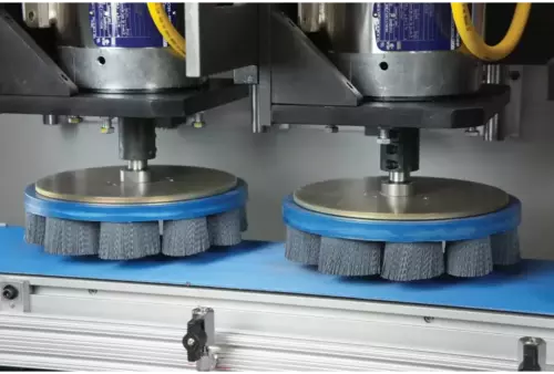 SZCZOTKI KOMPOZYTOWE talerzowe FLEX DBU Ø 100 x 22,2 mm włókno SiC do otworu Ø 0,55 mm, ziarno 320, stacjonarne 2