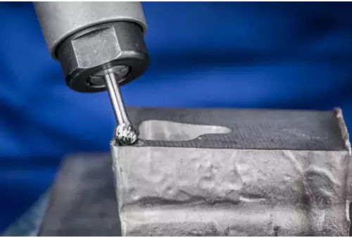 Wysokowydajny trzpień frezarski ze stopów twardych kulisty KUD Ø 06 × 05 mm trzpień Ø 3 mm TITANIUM do tytanu 2