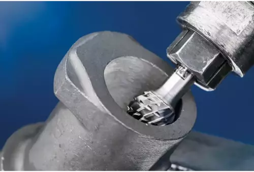 Wysokowydajny trzpień frezarski ze stopów twardych kulisty KUD Ø 12 × 10 mm trzpień Ø 6 mm TITANIUM do tytanu 2