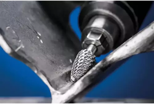 Wysokowydajny trzpień frezarski ze stopów twardych kształt drzewa RBF Ø 12 × 25 mm trzpień Ø 6 mm TITANIUM do tytanu 3