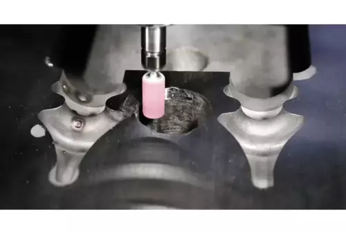 Ściernica trzpieniowa STEEL EDGE walcowa 5 × 10 mm trzpień Ø 3 mm A100 do stali i staliwa 2