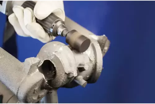 Ściernica trzpieniowa INOX walcowa Ø 20 × 40 mm trzpień Ø 6 mm A30 do stali nierdzewnej 3