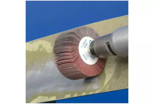 Ściernica wachlarzowa F Korund Ø 80 × 20 mm trzpień Ø 6 mm A80 do szlifu dokładnego i wykończeniowego 2