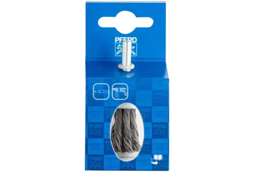 Pleciona szczotka-pędzelek POS PBG Ø19 mm trzpień Ø6 mm drut stalowy Ø0,35 mm 2