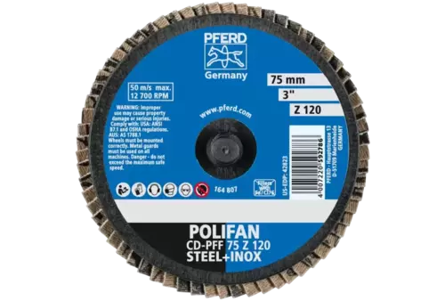 COMBIDISC Zirkon Mini-POLIFAN CD Ø 75 mm Z120 do stali hartowanej 3