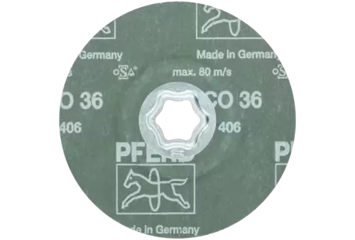 Tarcza fibrowa z ziarnem ceramicznym COMBICLICK Ø 125 mm CO36 do szlifu zgrubnego na stali 3