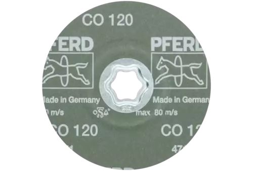 Tarcza fibrowa z ziarnem ceramicznym COMBICLICK Ø 125 mm CO120 do szlifu zgrubnego na stali 3