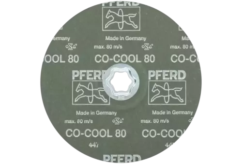 Tarcza fibrowa z ziarnem ceramicznym COMBICLICK Ø 180 mm CO-COOL80 do stali szlachetnej 3