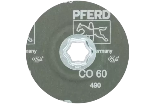 Tarcza fibrowa z ziarnem ceramicznym COMBICLICK Ø115 mm CO60 do szlifu zgrubnego na stali 3