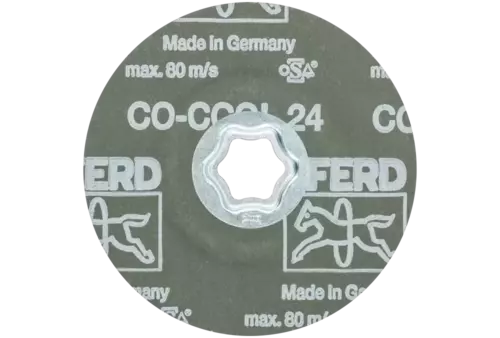 Tarcza fibrowa z ziarnem ceramicznym COMBICLICK Ø 115 mm CO-COOL24 do stali szlachetnej 3