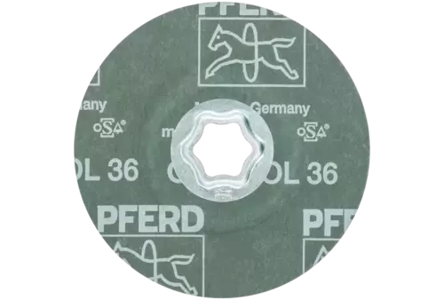 Tarcza fibrowa z ziarnem ceramicznym COMBICLICK Ø 115 mm CO-COOL36 do stali szlachetnej 3