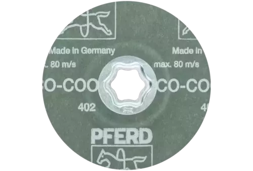 Tarcza fibrowa z ziarnem ceramicznym COMBICLICK Ø 115 mm CO-COOL80 do stali szlachetnej 3