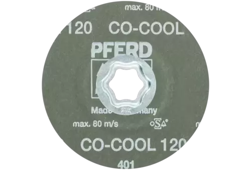 Tarcza fibrowa z ziarnem ceramicznym COMBICLICK Ø 115 mm CO-COOL120 do stali szlachetnej 3