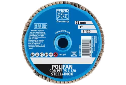 COMBIDISC Zirkon Mini-POLIFAN CDR Ø 75 mm Z120 do stali hartowanej 3