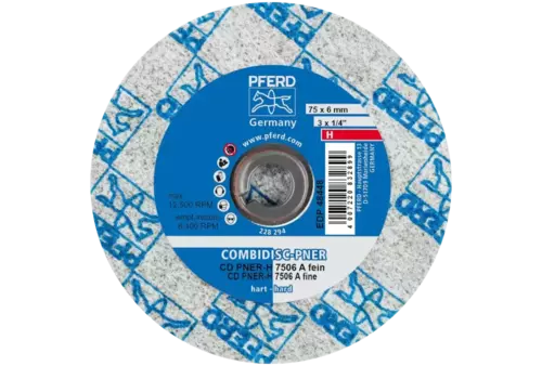 Prasowany wykrój włókninowy COMBIDISC CD PNER Ø 75 mm twardy A drobnoziarnisty do wykańczania 3