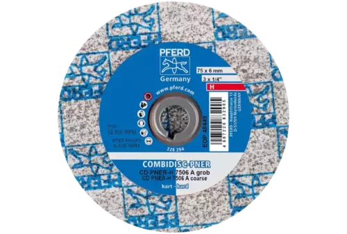 Prasowany wykrój włókninowy COMBIDISC CD PNER Ø 75 mm twardy A gruboziarnisty do wykańczania 3