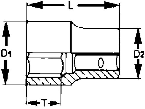 Nasadka udarowa z chwytem 1'' 32 mm 910532 2
