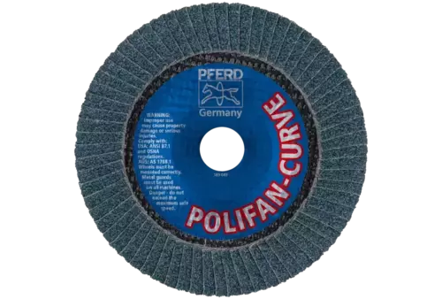 Ściernica listkowa POLIFAN CURVE PFR 150 × 22,23 mm szerokość M Z40 SGP STEELOX do stali/stali nierdzewnej 3