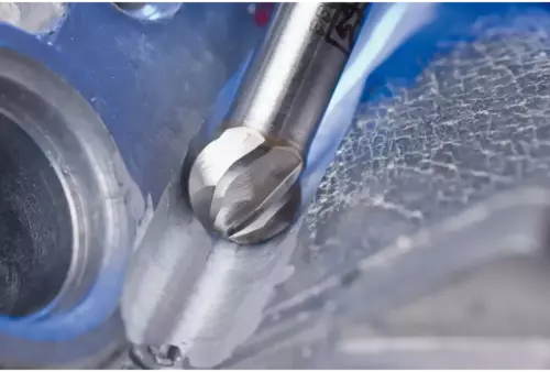 Wysokowydajny trzpień frezarski ze stopów twardych ALU kulisty KUD Ø 08 x 07 mm, trzonek Ø 6 mm, do aluminium / metalu 3