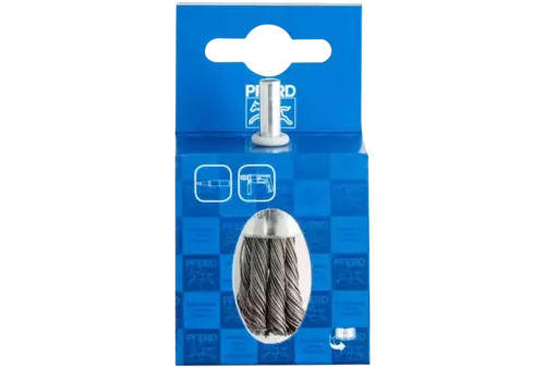 Pleciona szczotka-pędzelek POS PBG Ø19 mm trzpień Ø6 mm drut stalowy Ø0,50 2