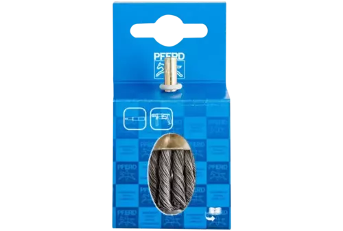Pleciona szczotka-pędzelek POS PBG Ø30 mm trzpień Ø6 mm drut stalowy Ø0,50 2