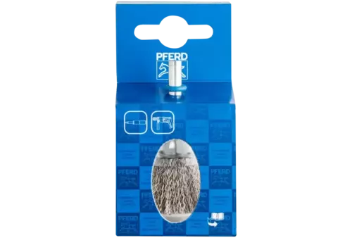 Niepleciona szczotka-pędzelek POS PBU Ø20 mm trzpień Ø6 mm drut ze stali nierdzewnej Ø0,20 2