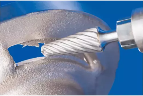 Wysokowydajny trzpień frezarski ze stopów twardych INOX kształt stożkowy KEL Ø 10 × 20 mm trzpień Ø 6 mm do stali nierdzewnej 2