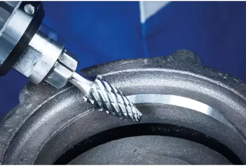 Wysokowydajny trzpień frezarski ze stopów twardych CAST kształt drzewa RBF Ø 12 × 25 mm trzpień Ø 6 mm do żeliwa 2