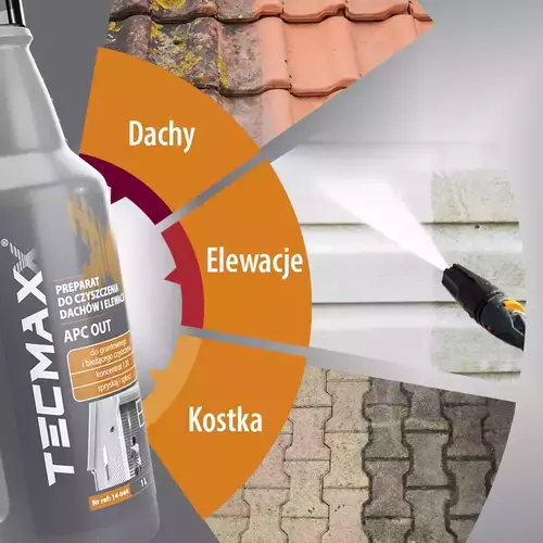 APC Out preparat do czyszczenia dachów i elewacji 1L TECMAXX 3