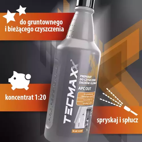 APC Out preparat do czyszczenia dachów i elewacji 1L TECMAXX 2