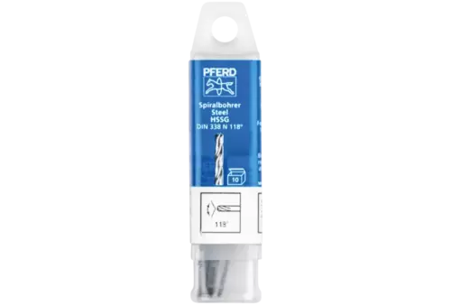 Wiertło spiralne 1,0 mm HSS-G N DIN 338 118° Pferd 25203510 2