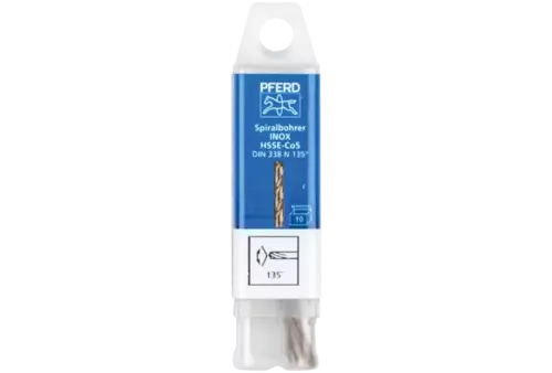 Wiertło spiralne 1,0 mm HSS-E Co5 N DIN 338 135° Pferd 25203548 2