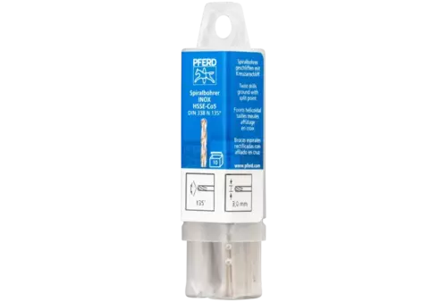 Wiertło spiralne 3,0 mm HSS-E Co5 N DIN 338 135° Pferd 25203553 2