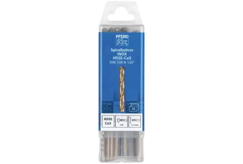 Wiertło spiralne 7,5 mm HSS-E Co5 N DIN 338 135° Pferd 25203573 2