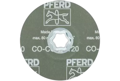 Tarcza fibrowa z ziarnem ceramicznym COMBICLICK Ø 125 mm CO-COOL120 do stali szlachetnej 3