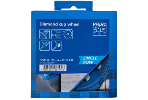 Talerz diamentowy DCW 1R PSF 125 × 6x22,23 mm do wyrównywania betonu i jastrychu 2