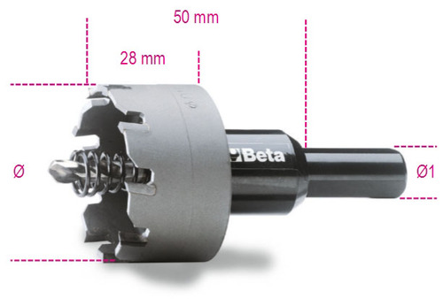 Otwornica z ostrzami z węglika spiekanego 16 mm Beta 452/16 2
