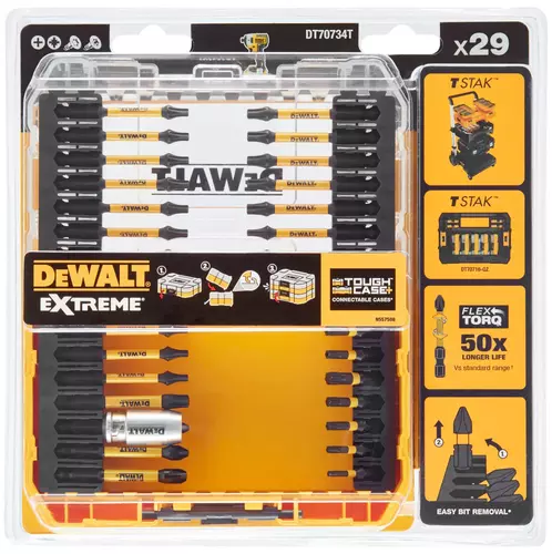 DeWalt 29-elementowy zestaw udarowych bitów FLEXTORQ DT70734T 3