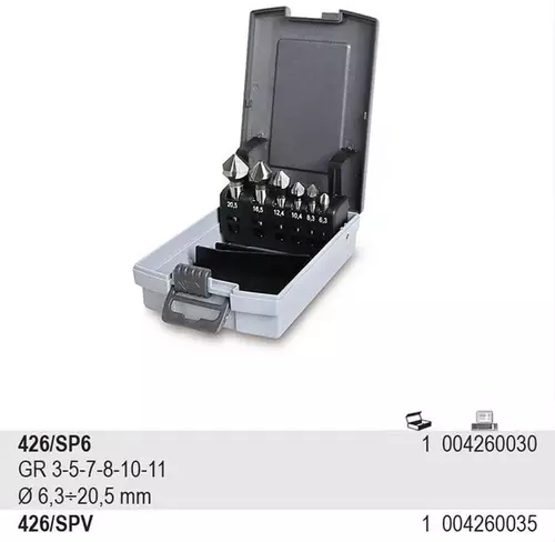 Zestaw 6 pogłębiaczy stożkowych 6,3-20,5mm HSS Beta 426/SP6 2