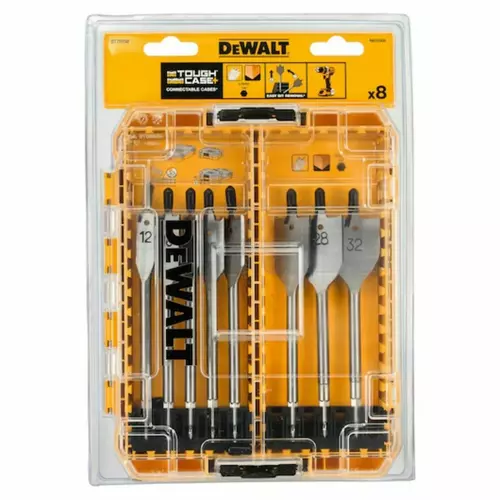 Komplet 8 szt. wierteł płaskich do drewna 12-32 mm DeWalt DT70750 2
