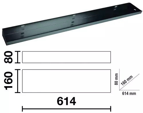 Półka stalowa do paneli perforowanych system C45PRO Beta C45PRO2.0/MP 2