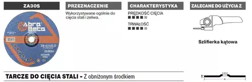 Tarcza do cięcia metalu 230x3,2x22,23 ZA30S Standard płaska AbraBETA 000110233 3