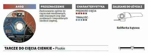 Tarcza do cięcia metalu 125x1x22,23 A46Q TWIN CUT płaska AbraBETA 000300125 3