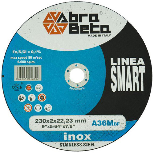 Tarcza do cięcia metalu 230x2x22,23 A36M SMART LINEA DUE wypukła AbraBETA 000761230 2