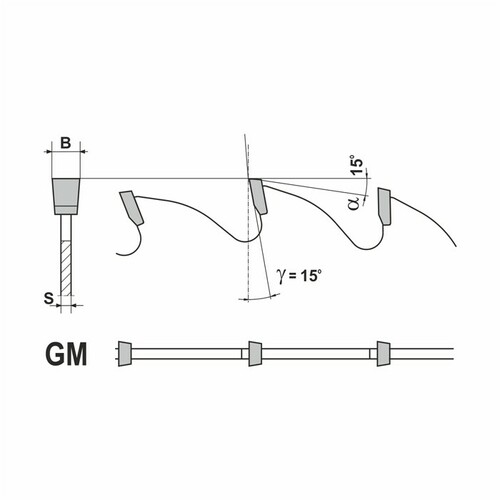 Piła HM 0125x30x5,0/4,1/8z GM do rowkowania drewna GLOBUS 3
