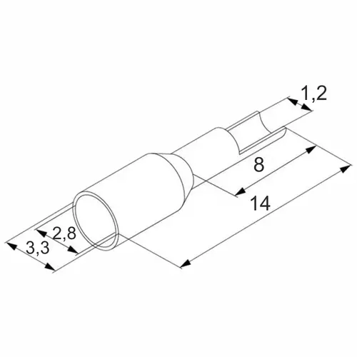 Końcówka tulejkowa izolowana, 0.75/8, 0.75 mm2, biała, opakowanie 50 sztuk model bm00502 2