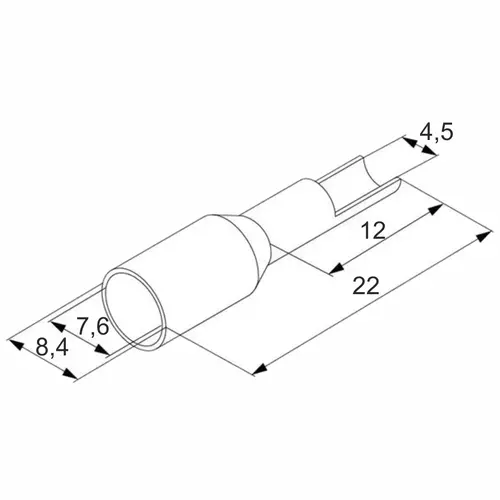 Końcówka tulejkowa izolowana, 10/12, 10 mm2, czerwona, kolor din 46228/4, opakowanie 10 sztuk model BM00612 2